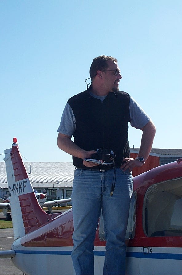 Pilot Sean Waker, winner of the Samuel Ruiz Private Pilot Award, Langley Flying School